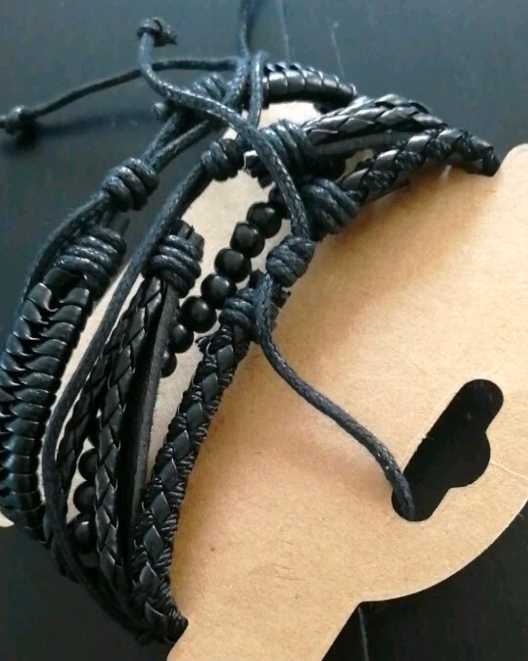 Braided Leather Multi-layer Bracelet Hip-hop Punk Style Male Bracelet Gothic
