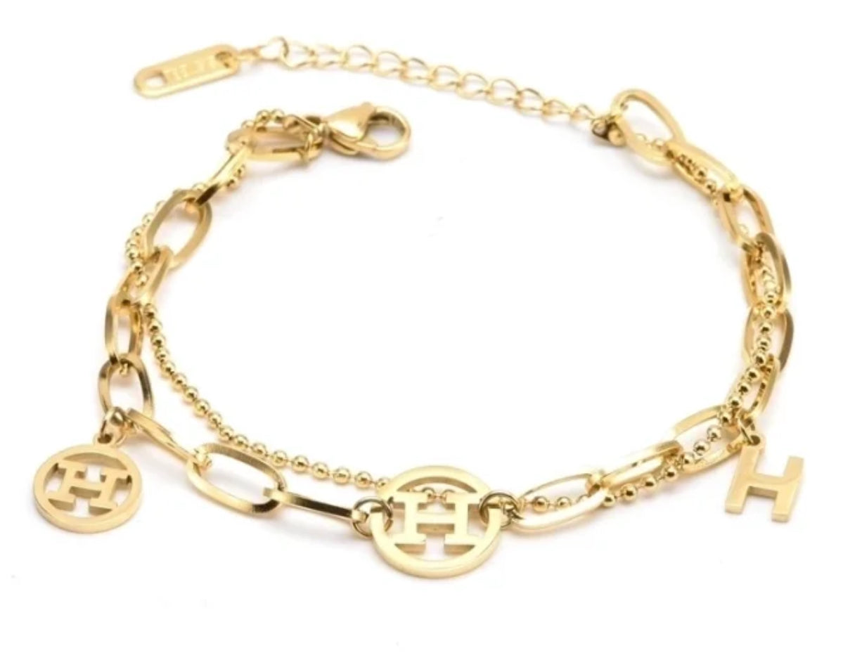 Double layered bracelet