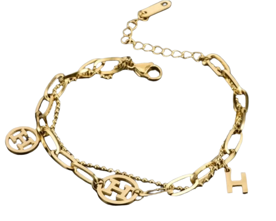 Double layered bracelet