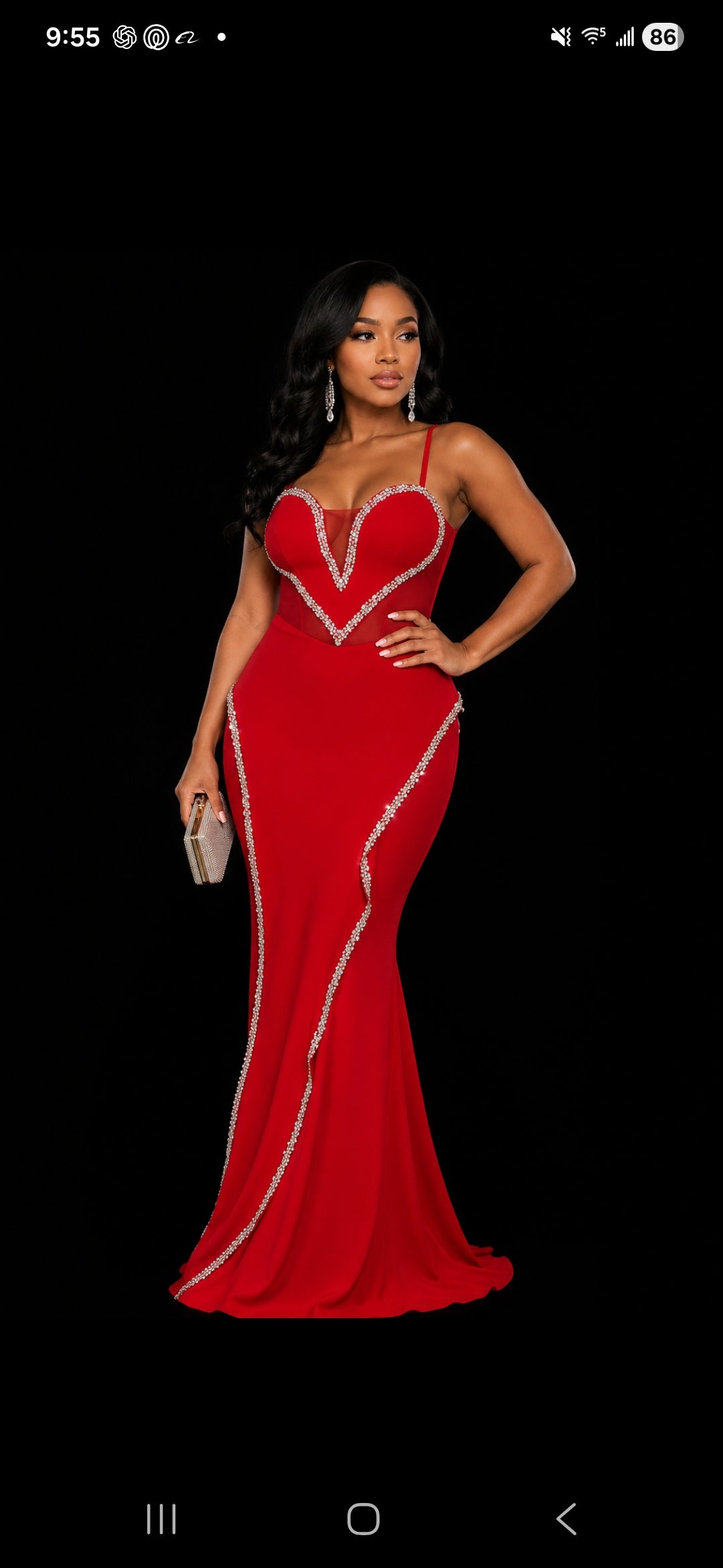 Night stars evening dress
