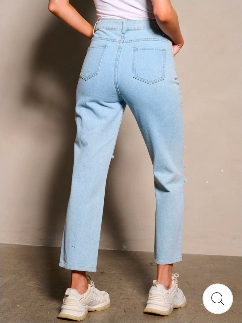 Statement Edge Graphic Wide-Leg Denim.