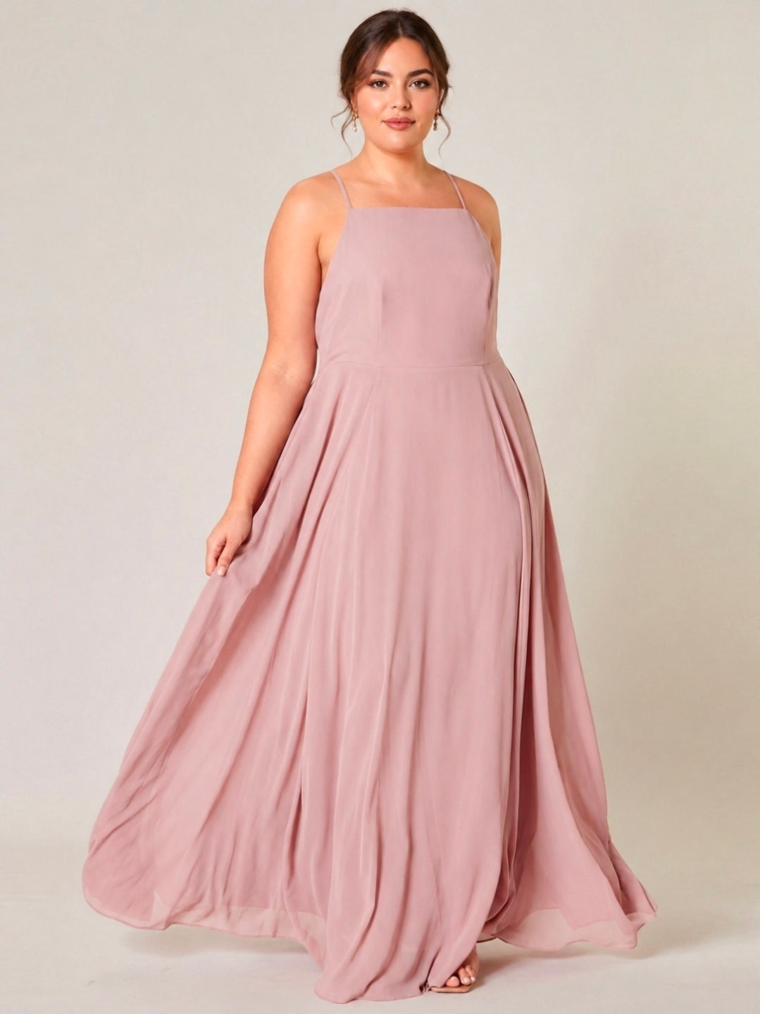 PLUS SIZE SLEEVELESS OPEN BACK MAXI DRESS