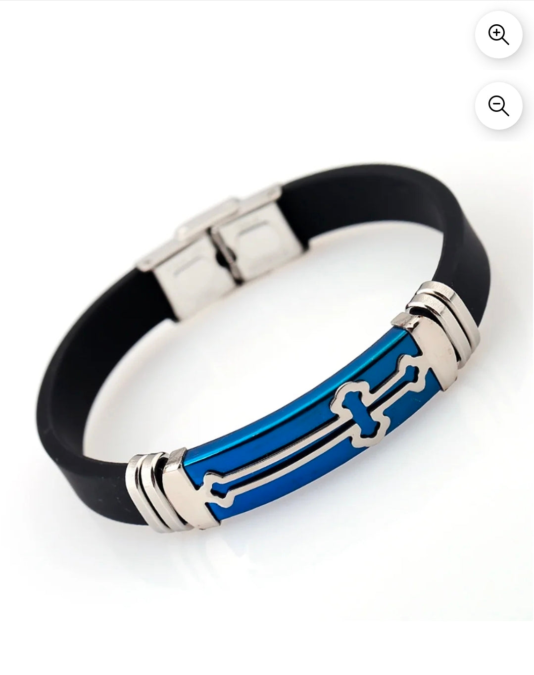 Stainless Steel Black Silicone Fashion Bangle - Trend Accessory Bracelet For Men