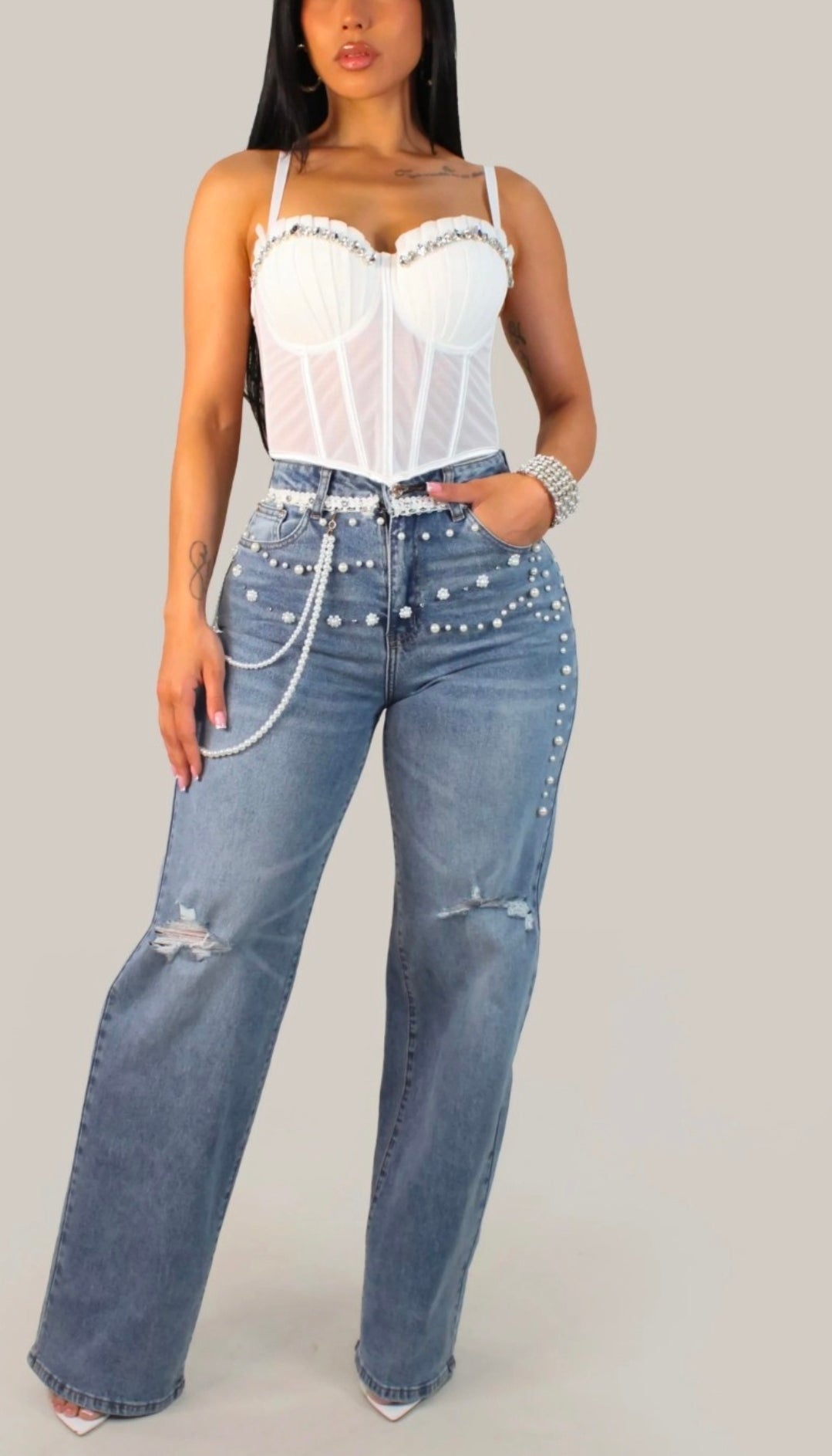 Boss Babe Embellished Jeans.